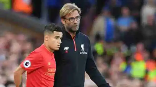 ‘Everything Is Okay Between Coutinho And Me’- Liverpool Boss Jurgen Klopp Says